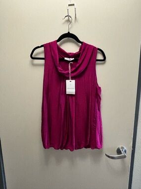 NWT Sleeveless Cowl Neck Tank Top - Magenta